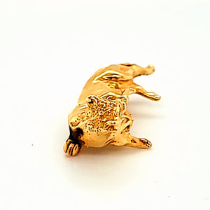 14k Yellow Gold, Bull shaped, Brooch-Pin, Rare, Vintage, Estate,